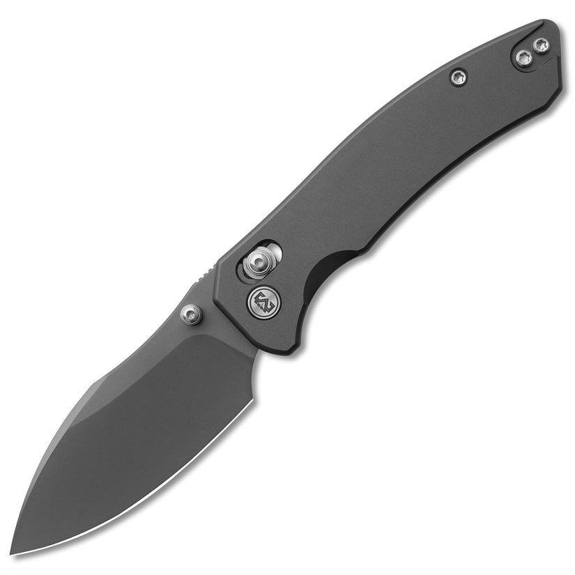 Miguron Norsa - 2.99" D2 Dark Grey PVD Blade, Grey PVD Aluminium Handle