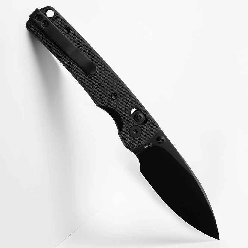 Miguron Vakor - 3.15" 14C28N Black PVD Blade, Black G10 Handle. MGR-817ABK