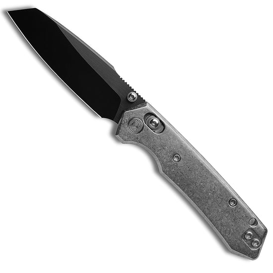 Miguron Vatso - 2.99" M390 Satin DLC Blade, Silver Crystal Titanium Handle. MGR-631ABJSR