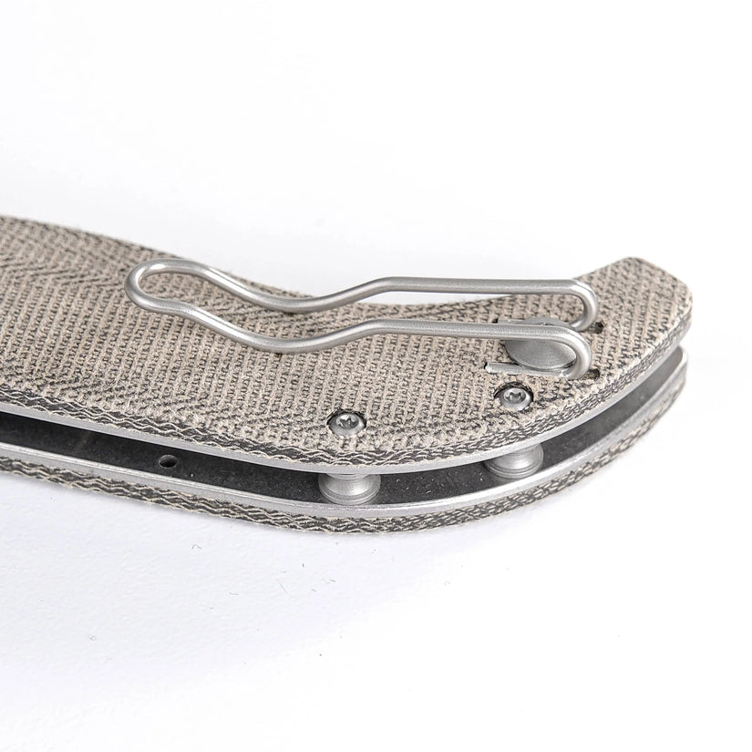 Vosteed Naga A3902 - 3.47" S35VN Stonewash Blade, Green Micarta Handle