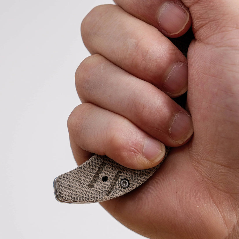 Vosteed Naga A3902 - 3.47" S35VN Stonewash Blade, Green Micarta Handle