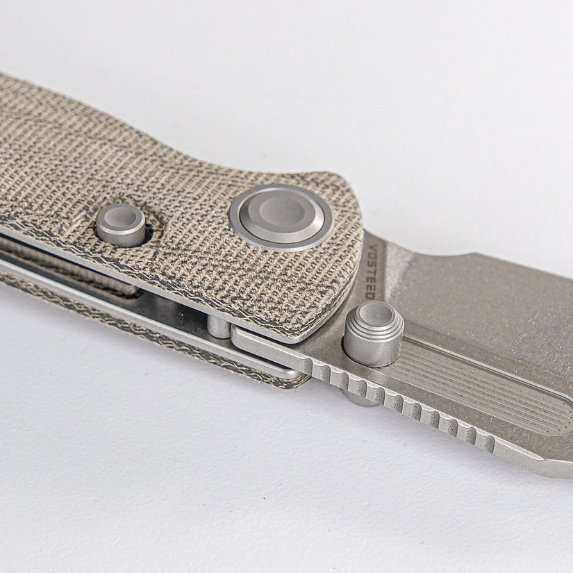 Vosteed Naga A3902 - 3.47" S35VN Stonewash Blade, Green Micarta Handle