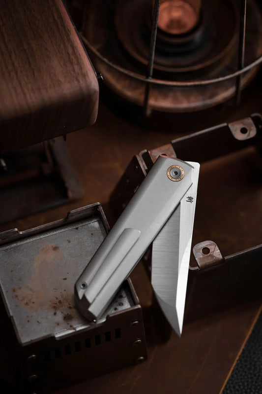 North Mountain Blade Chop 3 - 3.35" M390 Tanto Blade, Titanium Handle