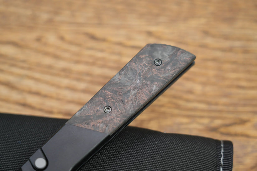 North Mountain Blade Forged Copper - 3.4" SLD-Magic Steel Forged Copper Blade, Aluminium Copper Carbon Fibre Handle