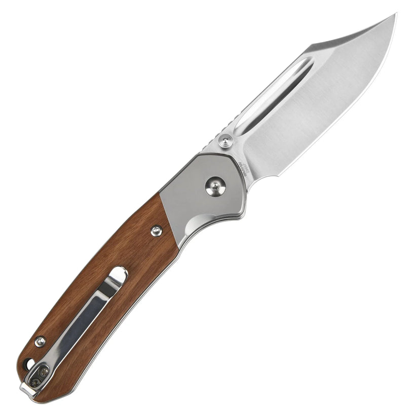 CJRB Pyrite Bowie - 3.15" AR-RPM9 Sand Polished Clip Point Blade, Rosewood Handles - J1942RW
