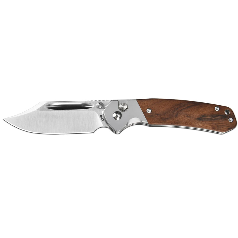 CJRB Pyrite Bowie - 3.15" AR-RPM9 Sand Polished Clip Point Blade, Rosewood Handles - J1942RW