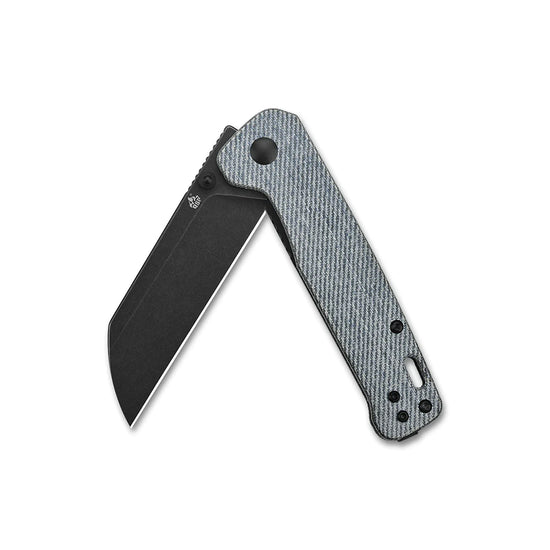 QSP Penguin - 3.06" D2 Black Stonewashed Blade, Denim Micarta Handle - QS130-B2
