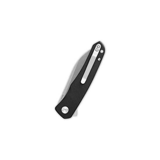 QSP Otter - 2.7" 14C28N Stonewashed Blade, Black G10 Handle - QS140-C1