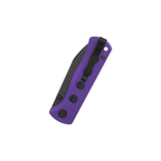 QSP Canary Folder - 2.84" 14C28N Black Stonewashed Blade, Purple G10 Handle - QS150-D2