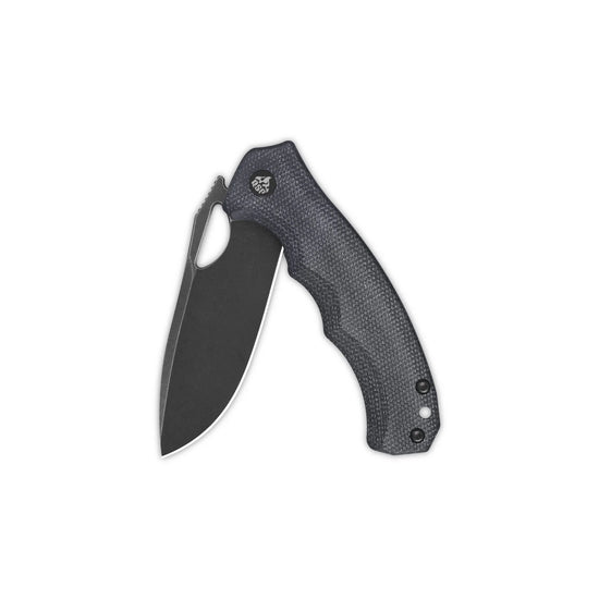 QSP Gorilla - 3.37" 14C28N Black Stonewashed Blade, Black Micarta Handle - QS153-A2