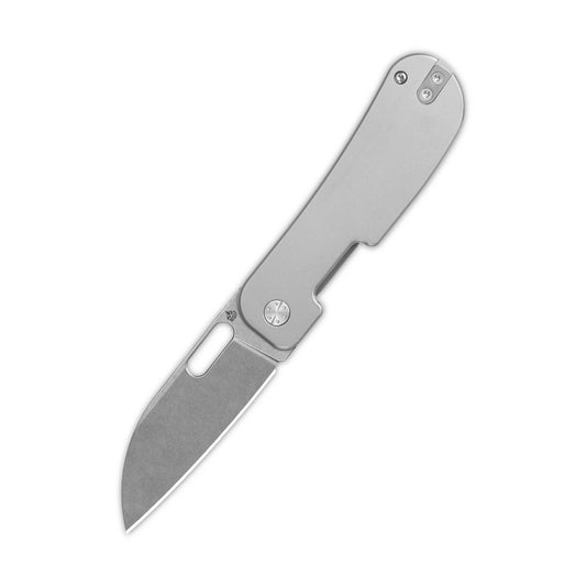 QSP Variant PE - 3" 14C28N Stonewashed Blade, Beadblasted Titanium Handle - QS154-E