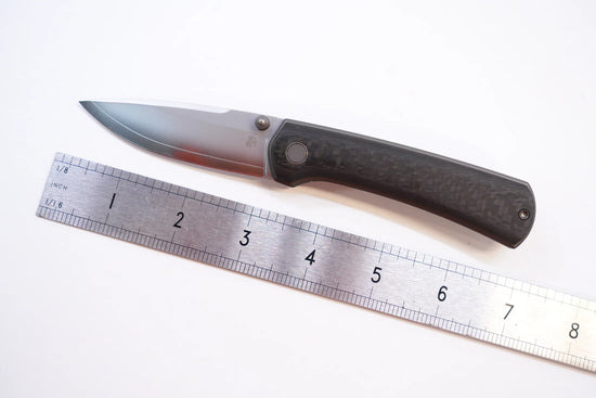 North Mountain Blade Ultra Carbon Fibre - 3" SLD-Magic Steel Drop Point Blade, 3K Carbon Fibre Handle