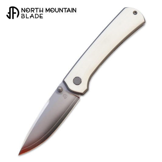 North Mountain Blade Ultra G10 - 3" SLD-Magic Steel Drop Point Blade, White G10 Handle