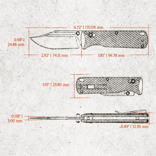 Vosteed Vombat A4102 - 2.92" M390 Black Stonewash Bowie Blade, Olive Green Aluminium Handle