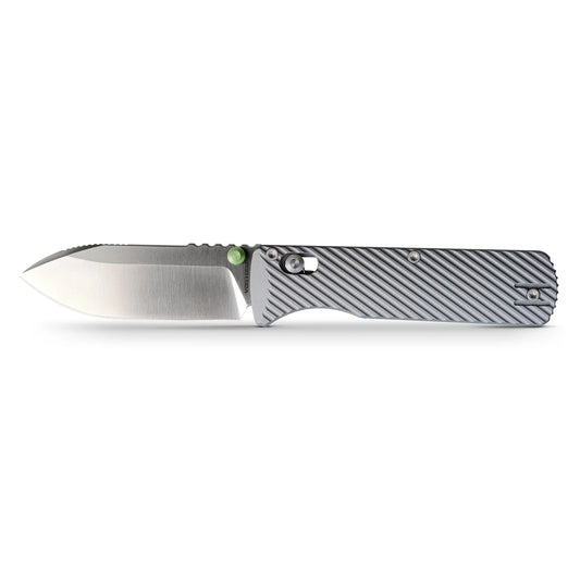 Vosteed Vombat A4104 - 2.92" M390 Satin Zulu Blade, Grey Aluminium Handle