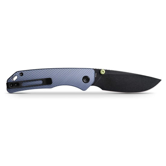 Vosteed Marten A1603 - 2.98" 154CM Black Stonewashed Blade, Blue Aluminium Handle