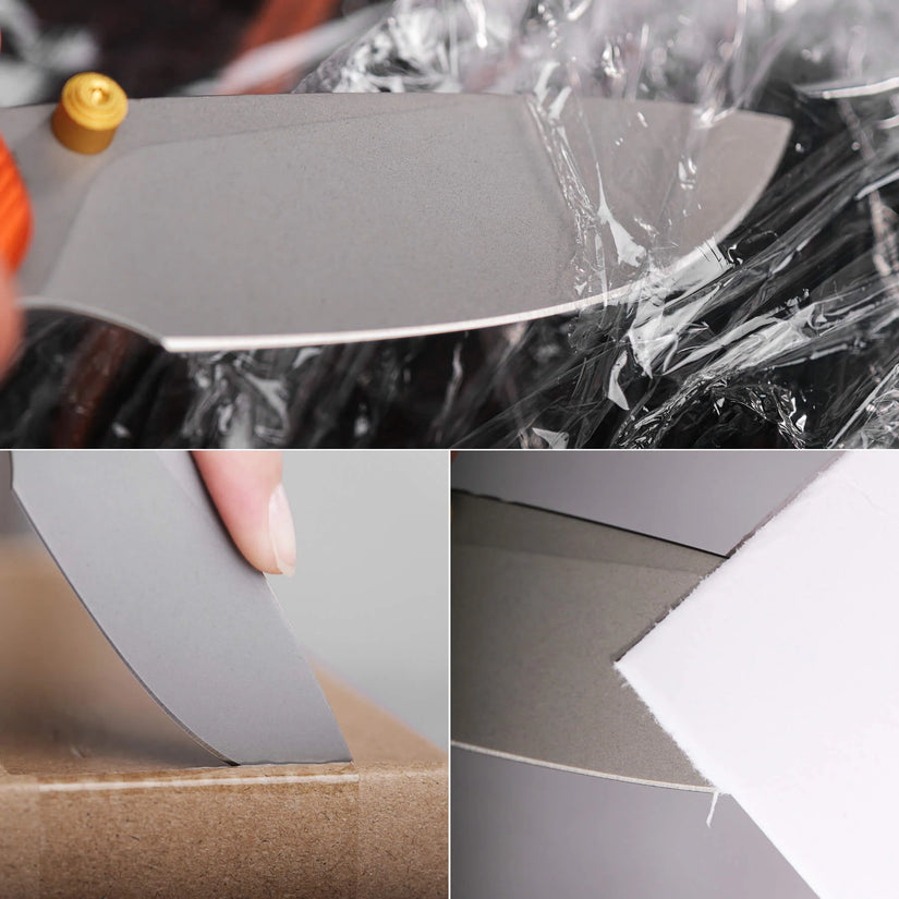 Vosteed Marten A1604 - 2.98" 154CM Stonewash Blade, Orange Aluminium Handle