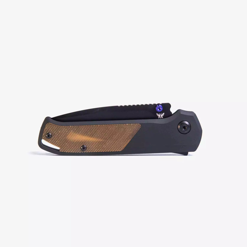 Flytanium Arcade Ultem FLY-1252 - 3.2" S35VN Black DLC Drop Point Blade, Black/Ultem Aluminium Handles