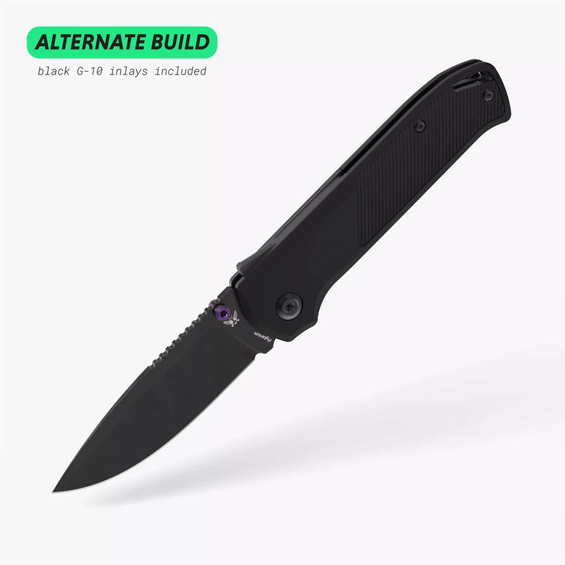 Flytanium Arcade Ultem FLY-1252 - 3.2" S35VN Black DLC Drop Point Blade, Black/Ultem Aluminium Handles