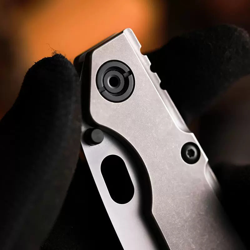 North Mountain Blade x Duane Dwyer BBNM - 3.62" SLD-Magic Bowie Blade, Titanium Handle