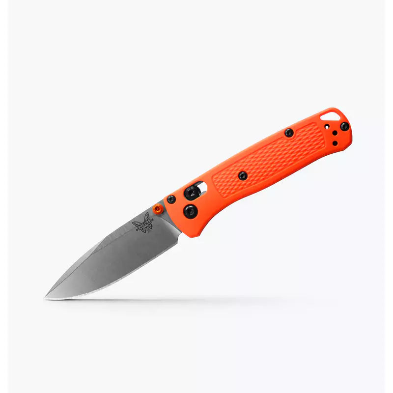 Benchmade Mini Bugout 533 - 2.82" S30V Stonewash Blade, Orange Grivory Handles