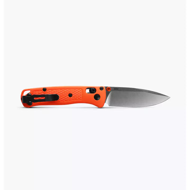Benchmade Mini Bugout 533 - 2.82" S30V Stonewash Blade, Orange Grivory Handles