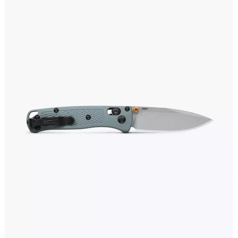 Benchmade Mini Bugout 533SL-07 - 2.82" S30V Crushed Silver Cerakote Blade, Sage Green Grivory Handles
