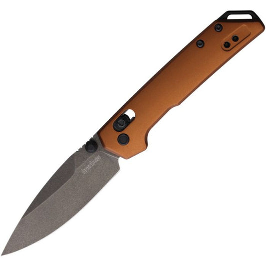 Kershaw Mini Iridium - 3" D2 Blackwash Blade, Bronze Aluminium Handles - 2051BRZBW