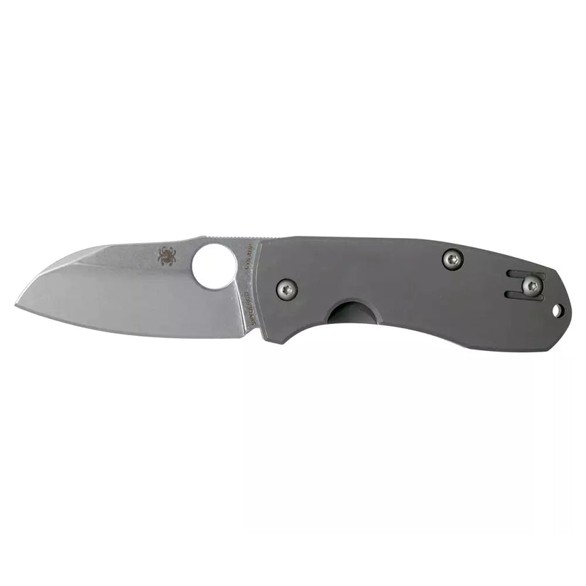 Spyderco Techno 2 C158TIP2 - 2.55 CTS-XHP Stonewashed Blade, Titanium Handles
