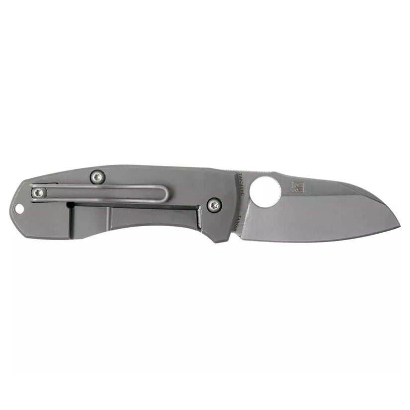 Spyderco Techno 2 C158TIP2 - 2.55 CTS-XHP Stonewashed Blade, Titanium Handles