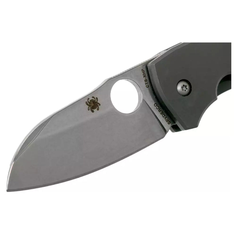 Spyderco Techno 2 C158TIP2 - 2.55 CTS-XHP Stonewashed Blade, Titanium Handles