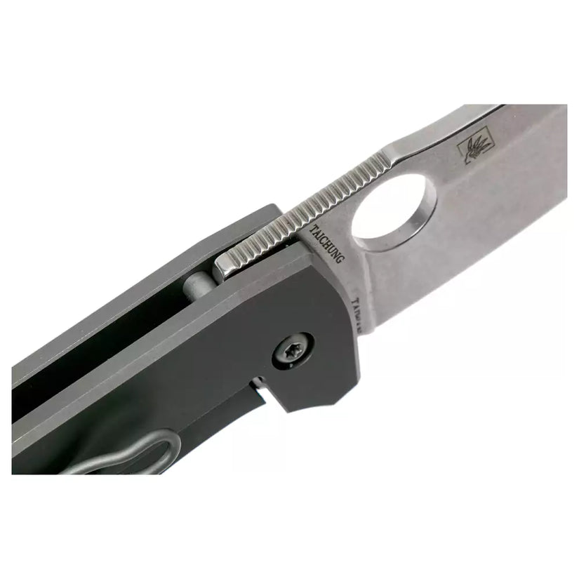 Spyderco Techno 2 C158TIP2 - 2.55 CTS-XHP Stonewashed Blade, Titanium Handles