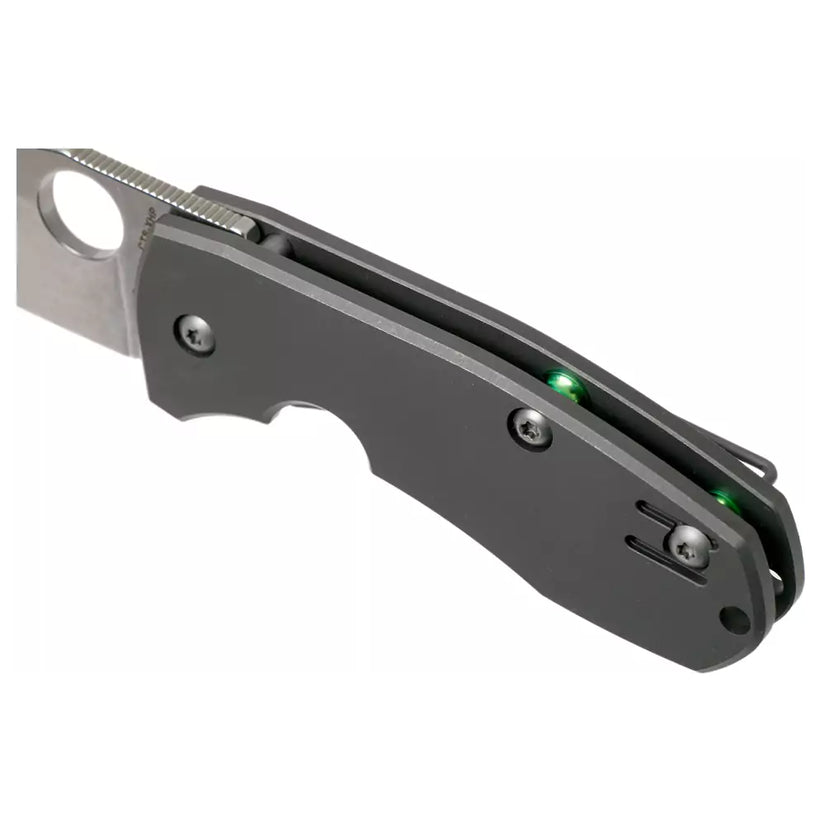 Spyderco Techno 2 C158TIP2 - 2.55 CTS-XHP Stonewashed Blade, Titanium Handles