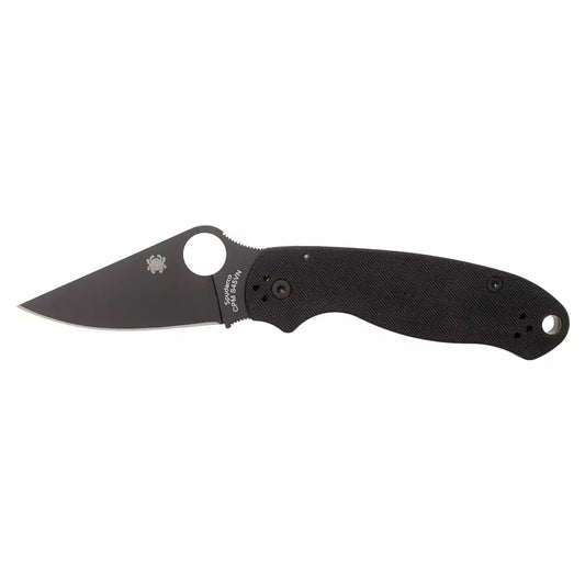 Spyderco Para 3 C223GPBK - 2.95" S45VN Black DLC Blade, Black G-10 Handles