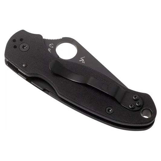 Spyderco Para 3 C223GPBK - 2.95" S45VN Black DLC Blade, Black G-10 Handles