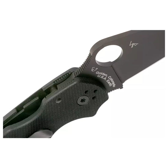Spyderco Para 3 C223GPBK - 2.95" S45VN Black DLC Blade, Black G-10 Handles