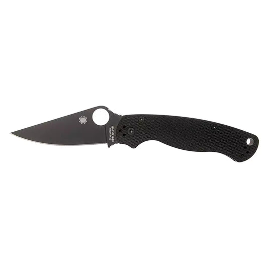 Spyderco Para Military 2 C81GPBK2 - 3.42" S45VN Black DLC Blade, Black G-10 Handles