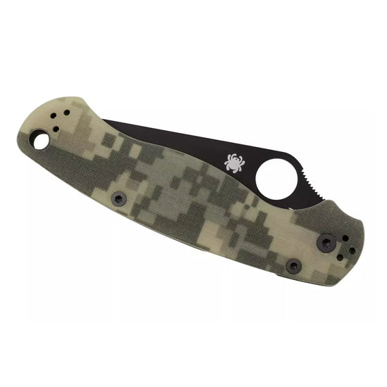 Spyderco Para Military 2 C81GPCMOBK2 - 3.42" S45VN Black DLC Blade, Digital Camo G-10 Handles