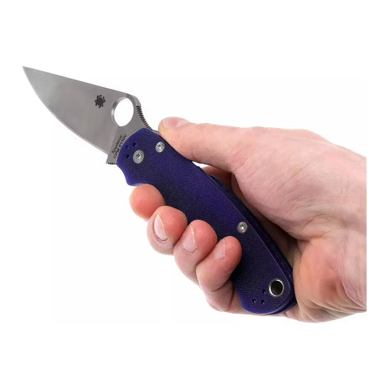 Spyderco Para Military 2 C81GPDBL2 - 3.47" S110V Satin Blade, Dark Blue G10