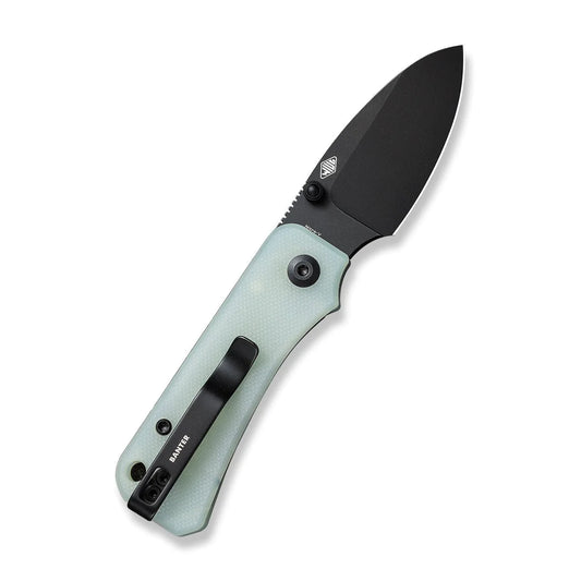 Civivi Baby Banter Jade C19068S-8 - 2.34" Nitro-V Black Stonewash Blade, Jade Natural G10