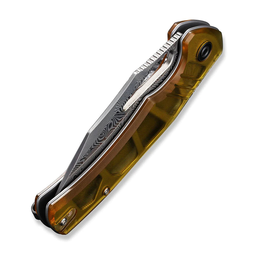 Civivi BullTusk Ultem C23017-DS1 - 3.48" Damascus, Polished Ultem Handle