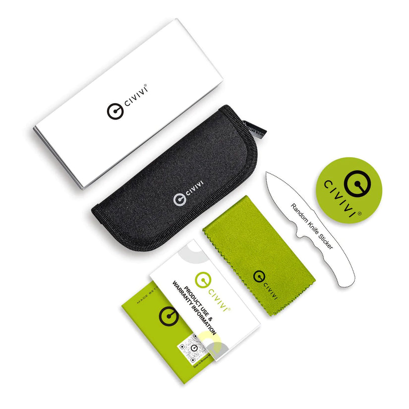 Civivi Chiro C23046-1 - 3.1" 14C28N Black Blade, Black G10 Handles