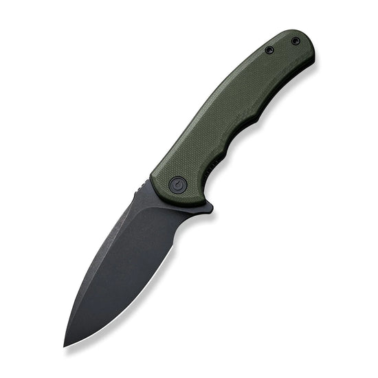Civivi Mini Praxis C18026C-1 - 2.98" D2 Black Stonewashed Blade, Green G10 Handle