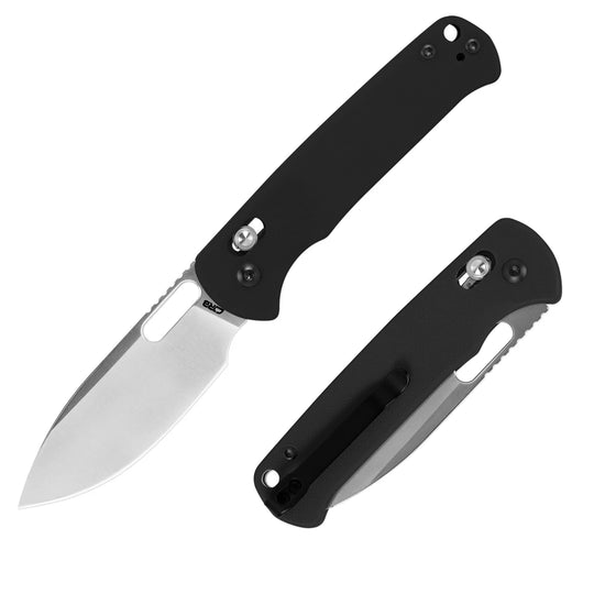 CJRB Hectare - 3.15" AR-RPM9 Sandblasted Drop Point Blade, Black G10 Handles - J1935BK