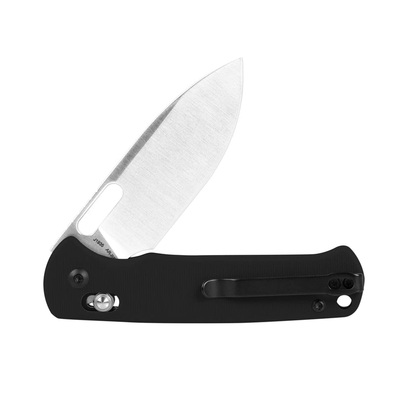 CJRB Hectare - 3.15" AR-RPM9 Sandblasted Drop Point Blade, Black G10 Handles - J1935BK