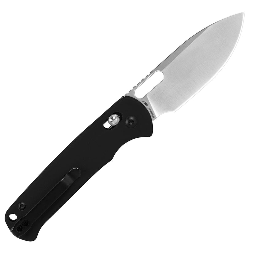 CJRB Hectare - 3.15" AR-RPM9 Sandblasted Drop Point Blade, Black G10 Handles - J1935BK