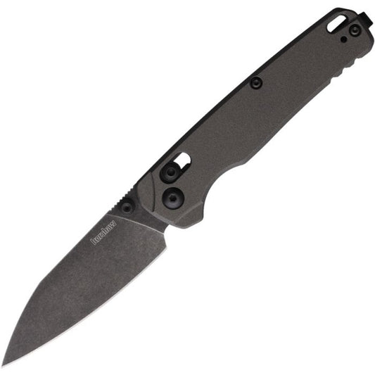 Kershaw Bel Air - 3" MagnaCut BlackWash Blade, Grey Aluminium Handles - 6105GRYBW