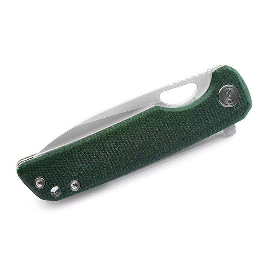Miguron Galaty - 3.25" 14C28N Satin Blade, Green Micarta
