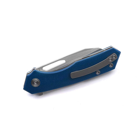 Miguron Knives Keryx - 3.25" 14C28N Satin Blade, Blue Micarta Handle