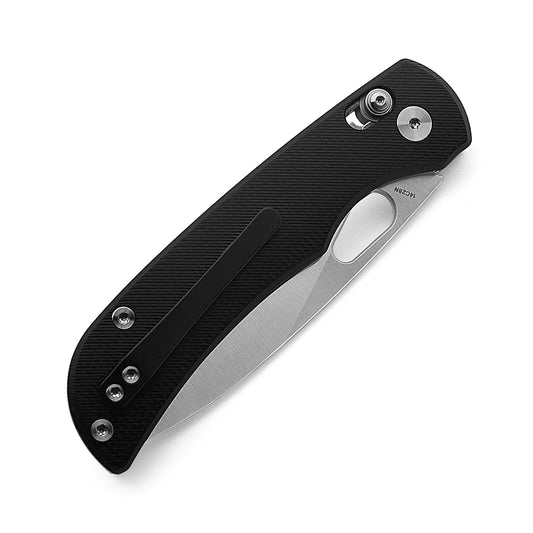 Miguron Moyarl Crossbar Lock - 3.5" 14C28N Satin Blade, Black Micarta Handle - MGR-806AWBK